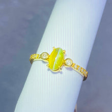 Load image into Gallery viewer, Ring - Chrysoberyl Cat's Eye & Diamond 18k Gold J N Gems