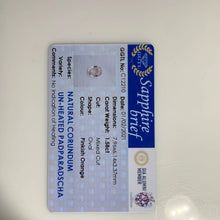 Load image into Gallery viewer, 1.58 carat Natural Padparadscha Sapphire - J N Gems