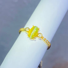 Load image into Gallery viewer, Ring - Chrysoberyl Cat's Eye & Diamond 18k Gold J N Gems