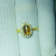 Load image into Gallery viewer, Ring - Chrysoberyl Cat's Eye & Diamond 18k Gold J N Gems