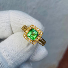 画像をギャラリービューアに読み込む, Ring -Tsavorite & Diamond 18k Gold J N Gems
