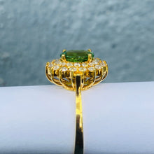 Load image into Gallery viewer, Ring -Tsavorite & Diamond 18k Gold J N Gems