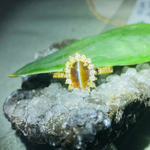 Load image into Gallery viewer, Ring - Chrysoberyl Cat's Eye & Diamond 18k Gold J N Gems