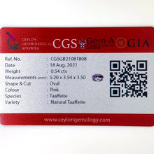 Load image into Gallery viewer, 0.54ct Natural Taaffeite - J N Gems