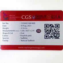 Load image into Gallery viewer, 0.74ct Natural Taaffeite - J N Gems