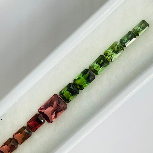 13.5 carat  Natural Multicolor Tourmaline Necklace Layout J N Gems