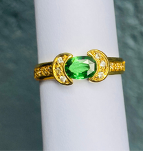 Load image into Gallery viewer, Ring -Tsavorite &amp; Diamond 18k Gold J N Gems
