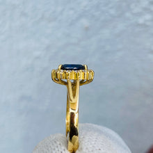 Load image into Gallery viewer, Ring -Blue sapphire &amp; Diamond 18k Gold J N Gems
