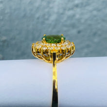 Load image into Gallery viewer, Ring -Tsavorite &amp; Diamond 18k Gold J N Gems

