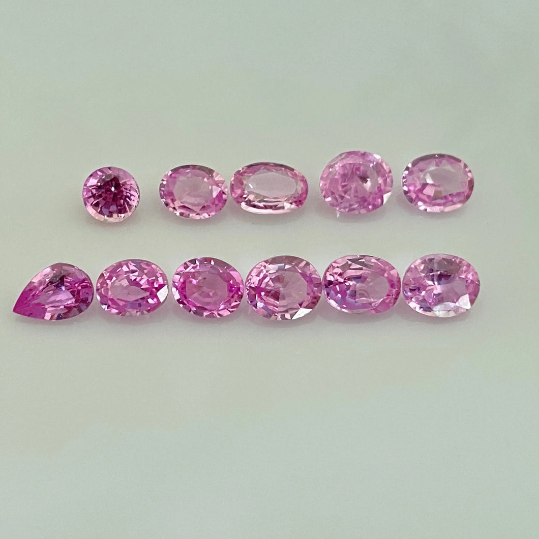 5.76 carat Natural Pink Sapphire lot jngems