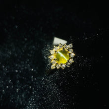 Load image into Gallery viewer, Ring - Chrysoberyl Cat&#39;s Eye &amp; Diamond 18k Gold J N Gems
