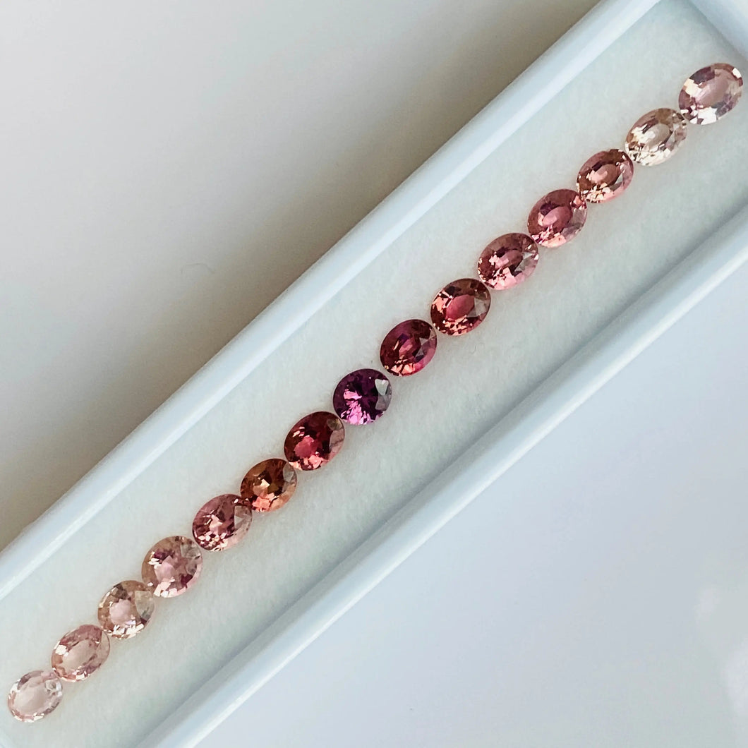 9.70 carat Natural Tourmaline Bracelet Layout J N Gems