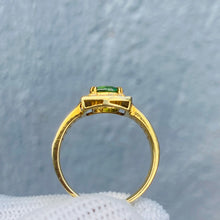 Load image into Gallery viewer, Ring -Tsavorite &amp; Diamond 18k Gold J N Gems
