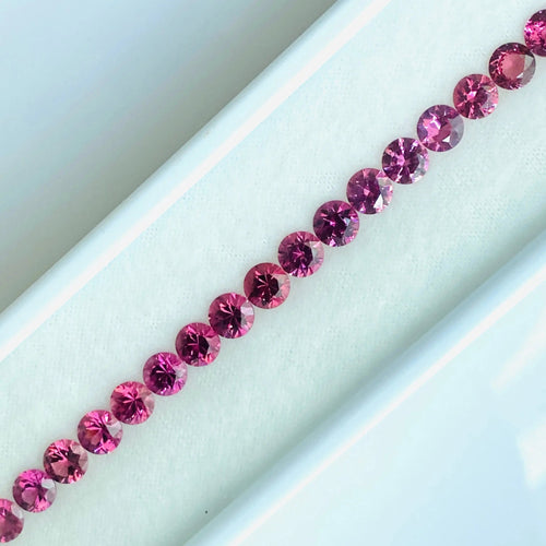 Natural Rose Garnet 15.00 carat 5.5mm Line - J N Gems