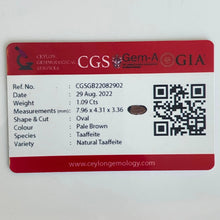 Load image into Gallery viewer, Natural Taaffeite 1.09 carat - J N Gems
