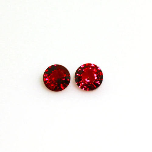 0.60ct Natural Red Ruby pair - J N Gems