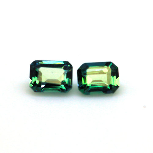 0.60ct Natural Teal Sapphire pair - J N Gems