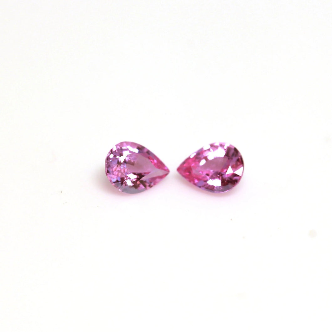 0.67ct Natural Pink Sapphire pair - J N Gems