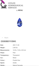 画像をギャラリービューアに読み込む, 2.46 carat Natural Tanzanite - J N Gems
