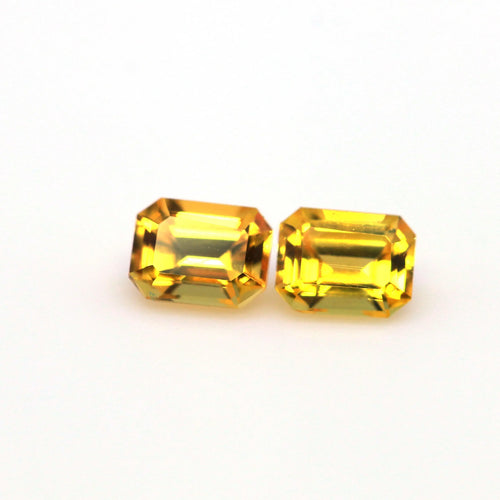 0.61ct Natural Yellow Sapphire pair freeshipping - J N Gems