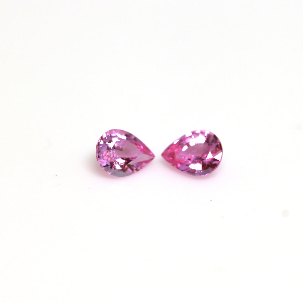0.67ct Natural Pink Sapphire pair freeshipping - J N Gems
