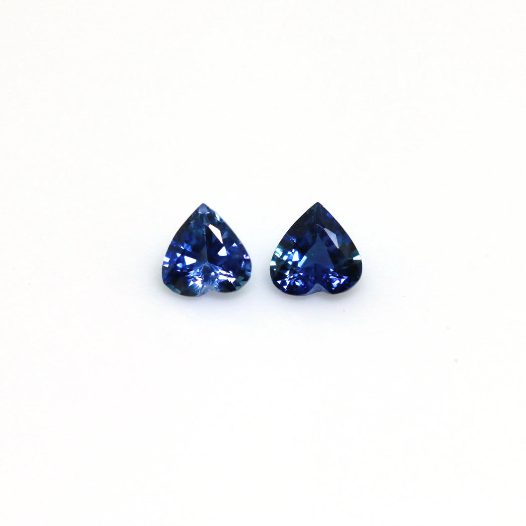 0.51ct Natural Blue Sapphire pair freeshipping - J N Gems