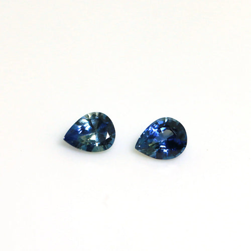 0.41ct Natural Bi Color Sapphire pair freeshipping - J N Gems