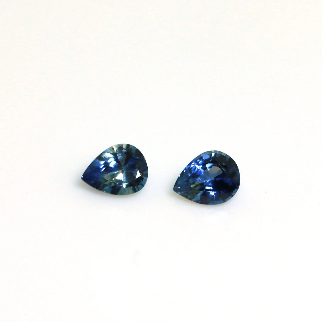 Bi Color Sapphire 0.41ct Natural pair - J N Gems