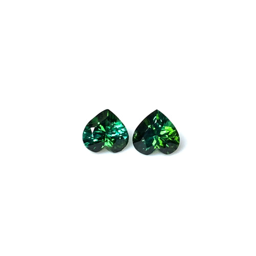 1.82 carat Pair of Natural Forest Green Tourmaline jngems