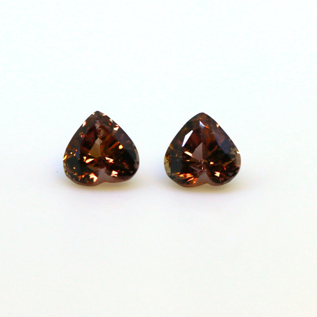 Peach Sapphire 0.88 carat Natural pair - J N Gems