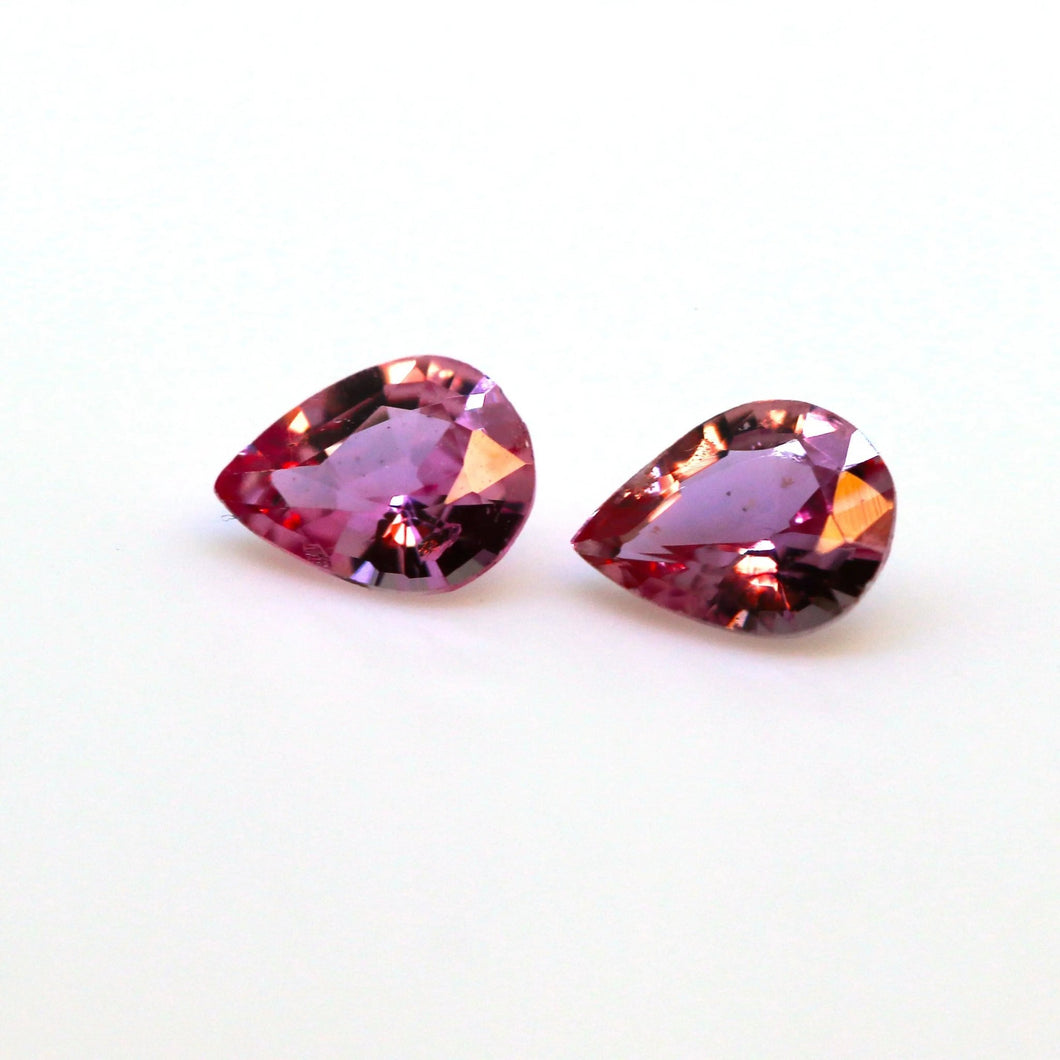 Pink Sapphire 0.62 carat Natural pair - J N Gems