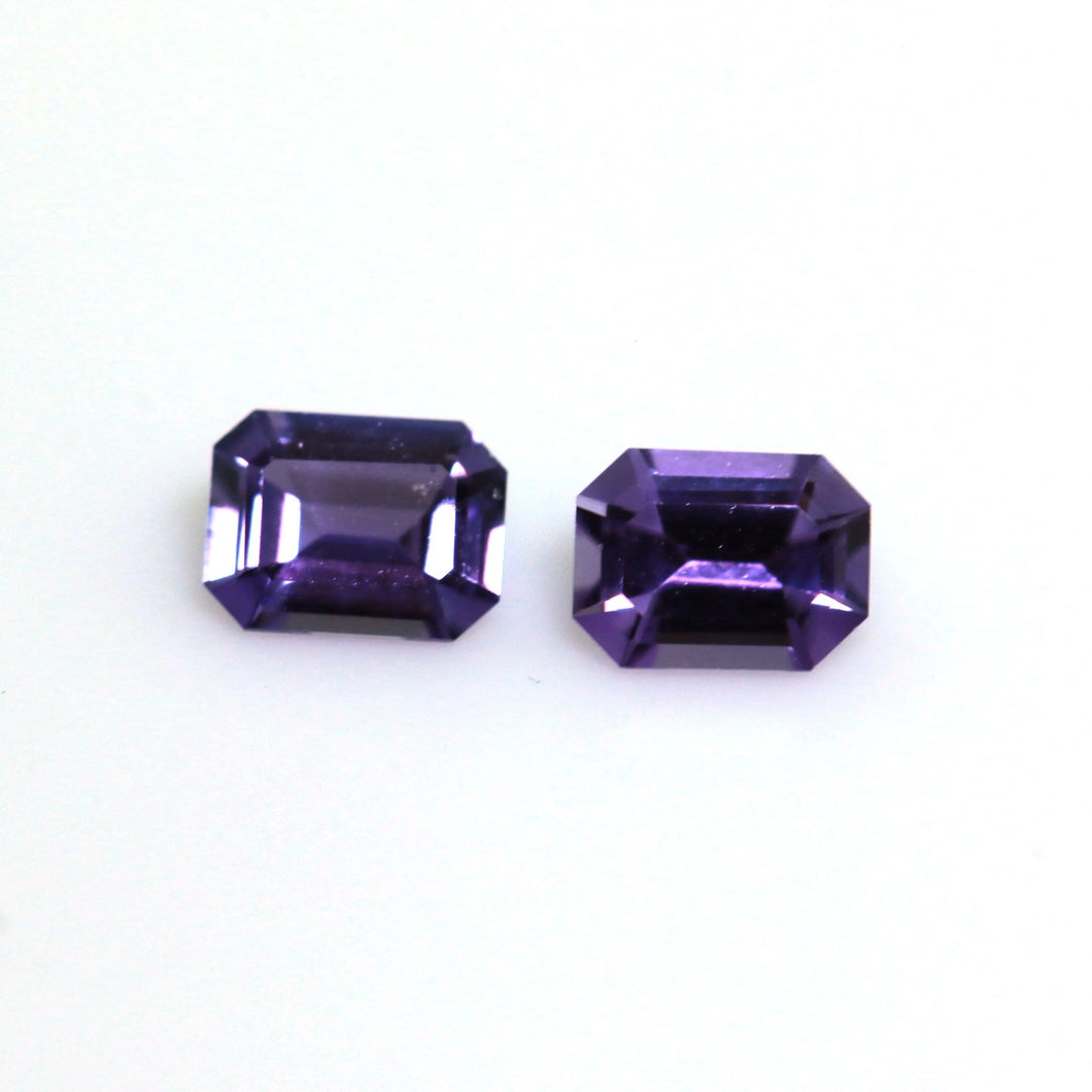 Purple Sapphire 0.44 carat Natural pair - J N Gems