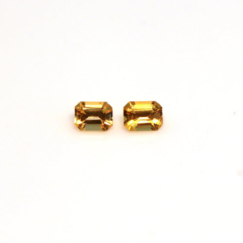 Yellow Sapphire 0.53 carat Natural pair - J N Gems