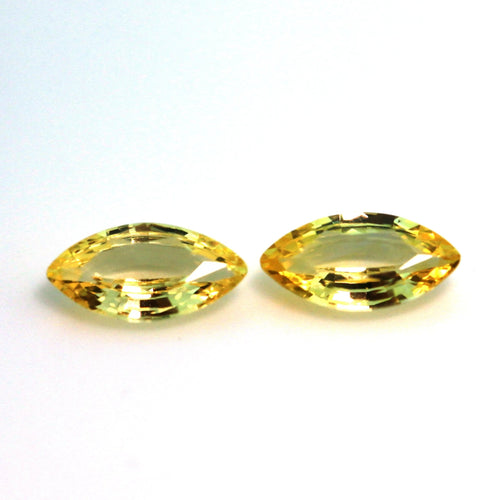 Yellow Sapphire 1.66ct Natural pair - J N Gems
